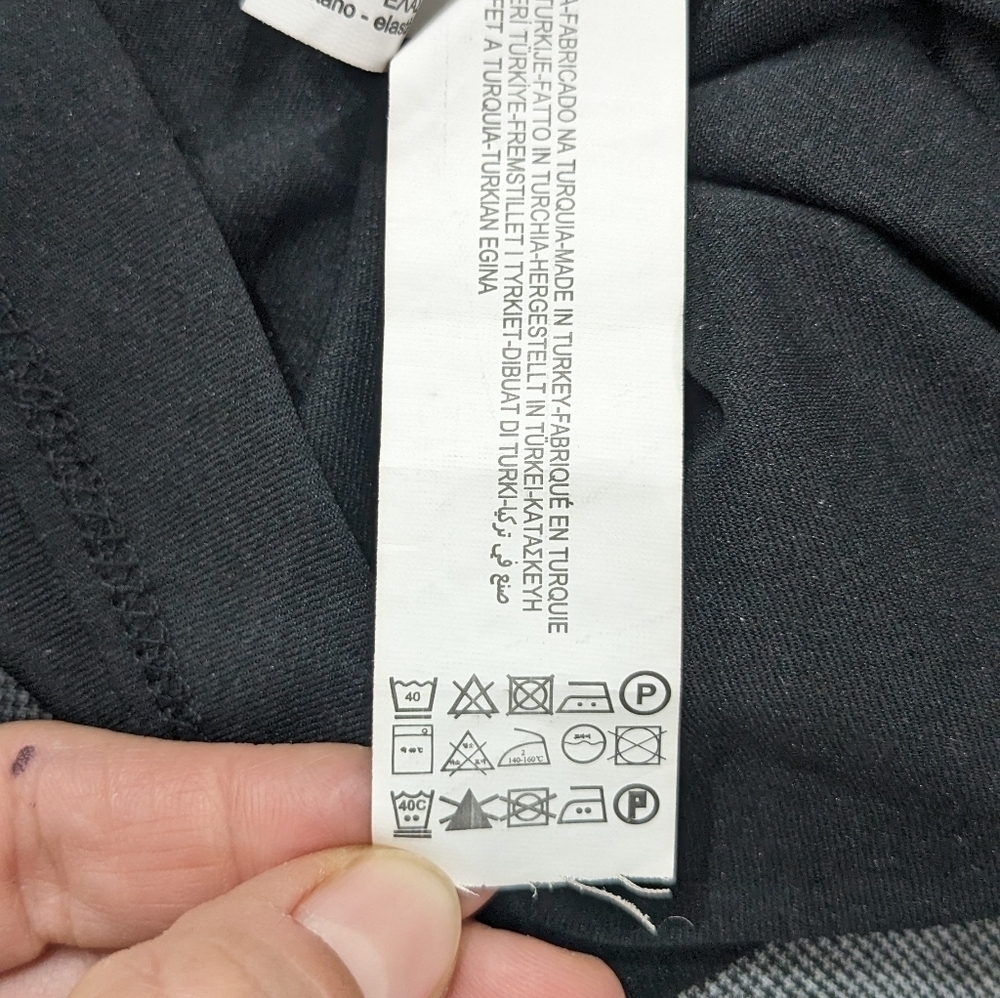 Zara gray front chest cut out Houndstooth sheath mini dress long sleeves size S - Picture 12 of 12